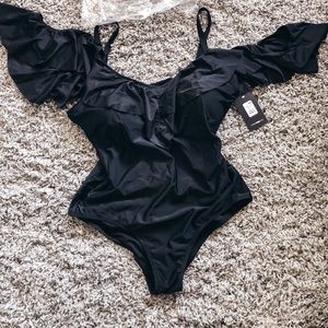 Fashion Nova Black One Piece Swimsuit